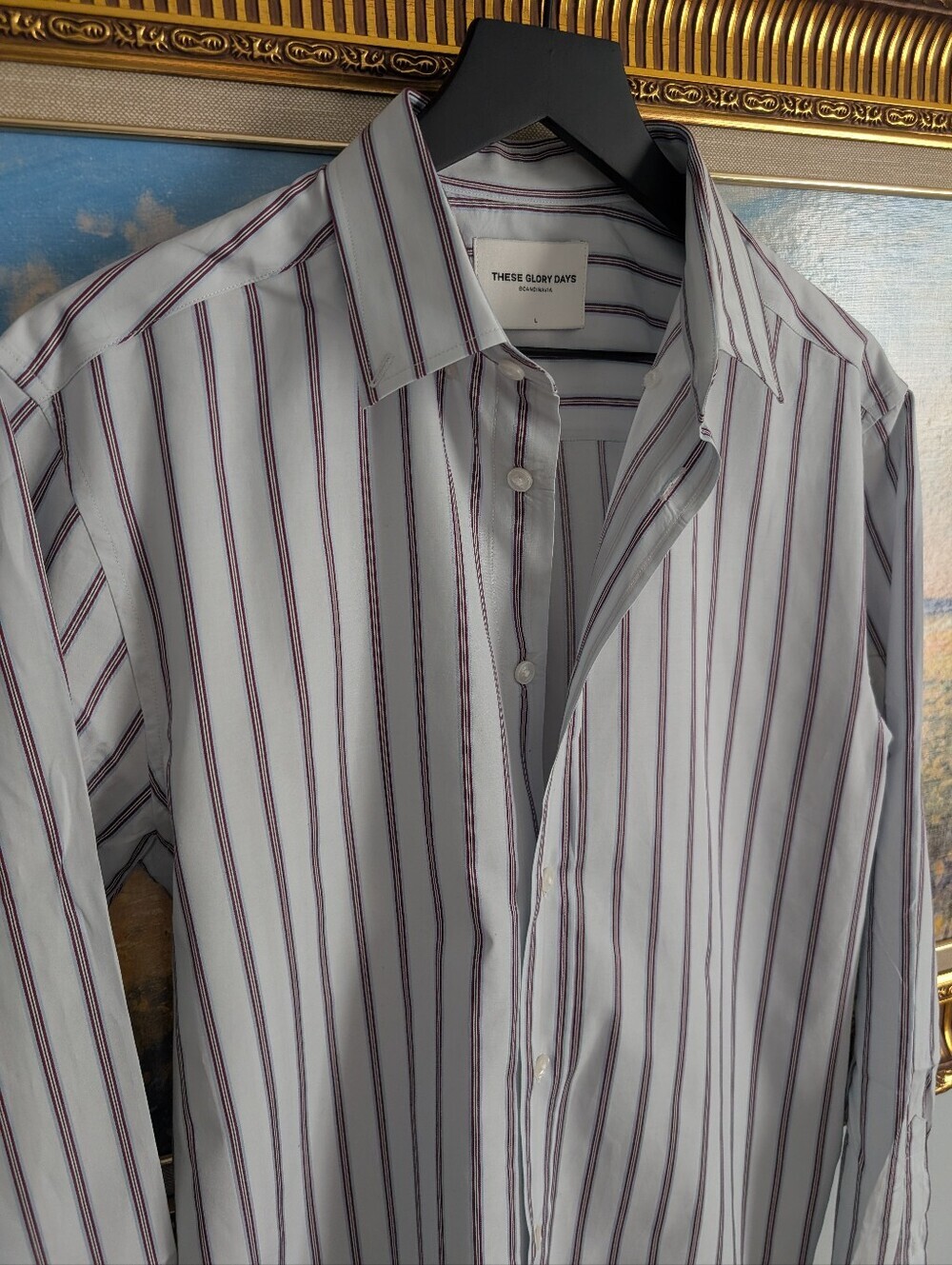 These Glory Days Scandinavia Light Blue Stripe Dress Shirt